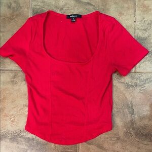 Ambiance Red Short Sleeve Top